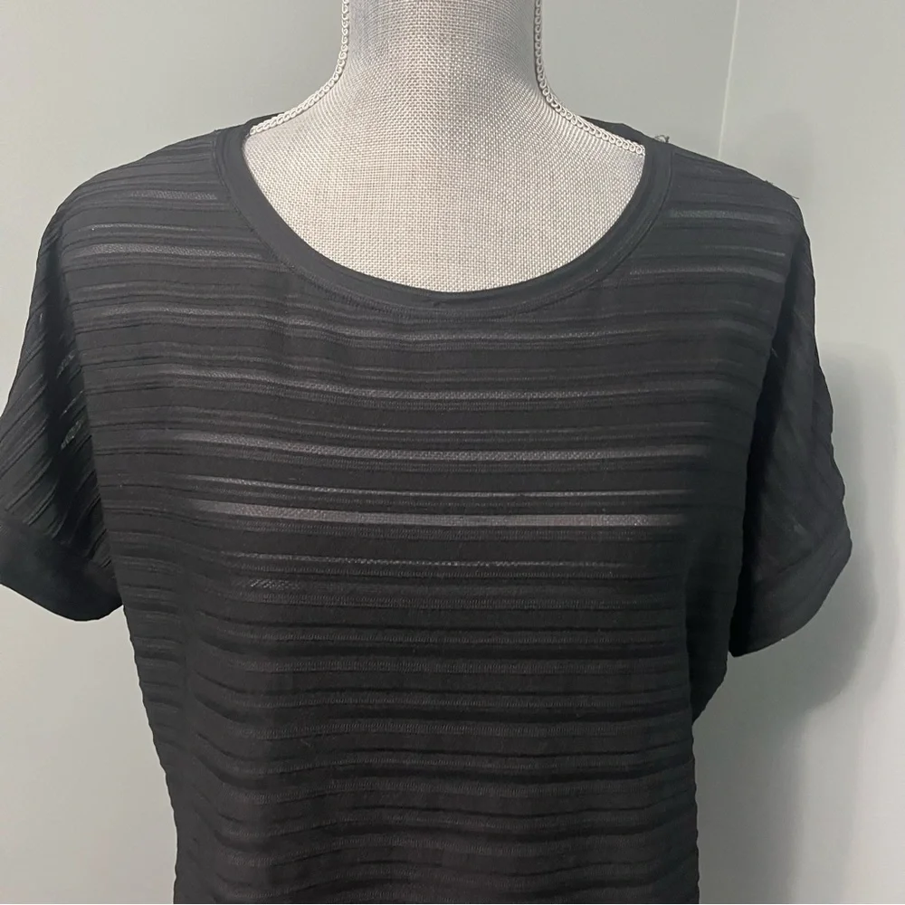 MICHAEL MICHAEL KORS cold shoulder black blouse size medium shirt - Picture 2 of 12